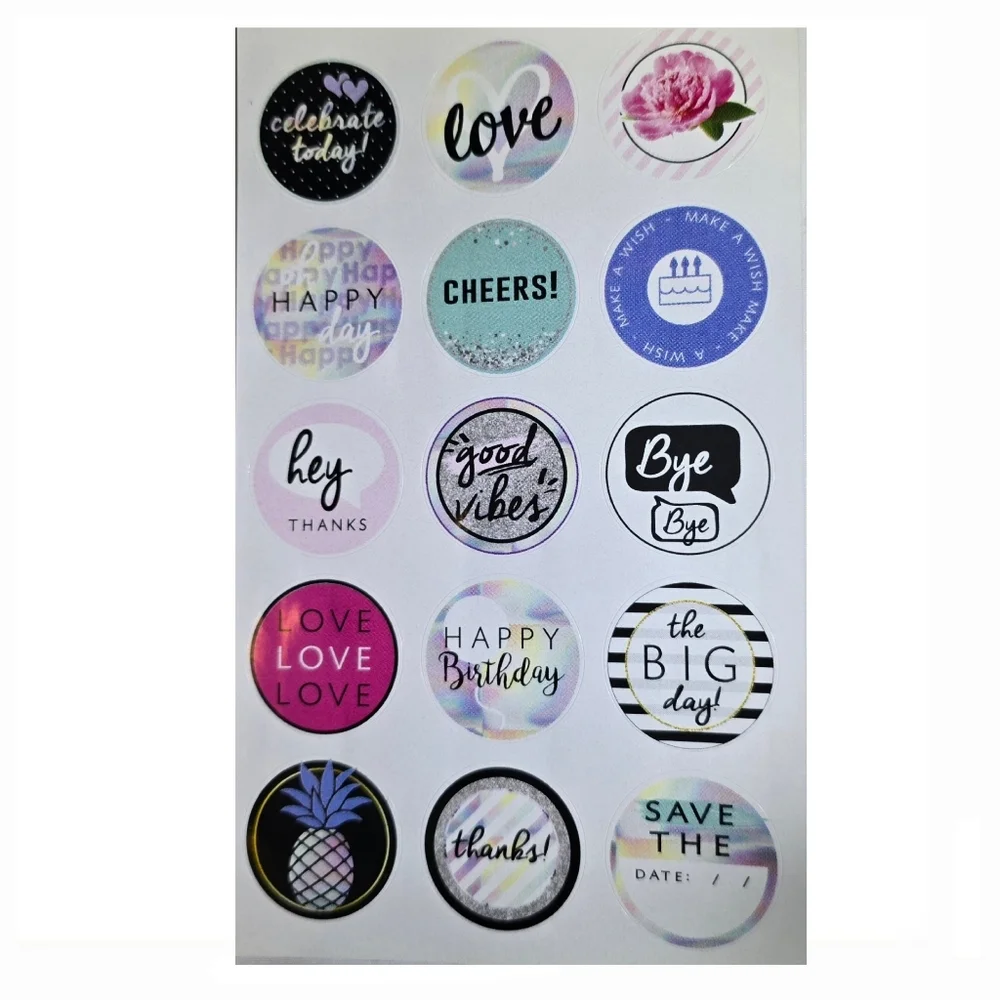 Monthly Multicolor Paper Sticker Book - Over 500 Planner Stickers